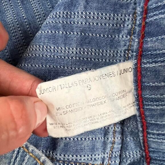 Glo Y2k Flared Jeans Light Wash Ribbed - Picture 4 of 7